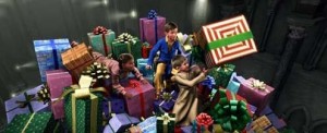 Les enfants et leur cadeau de Noël Les enfants et leur cadeau de Noël